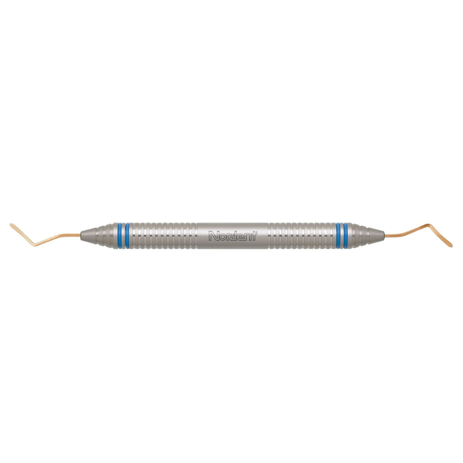 Nordent Composite Placement Instrument, #51T Ty King, Double Paddle, Titanium Nitride Coated, DuraLite ColorRings Handle, Stainless Steel, Double End