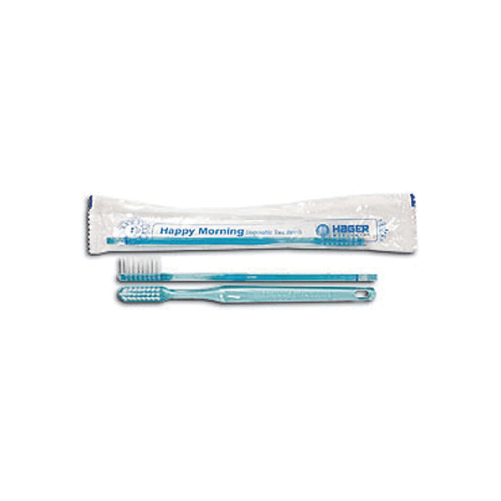 Happy Morning Toothbrush with Mint Paste, Disposable, 26 Tuft Compact, 100/Bx, 605401