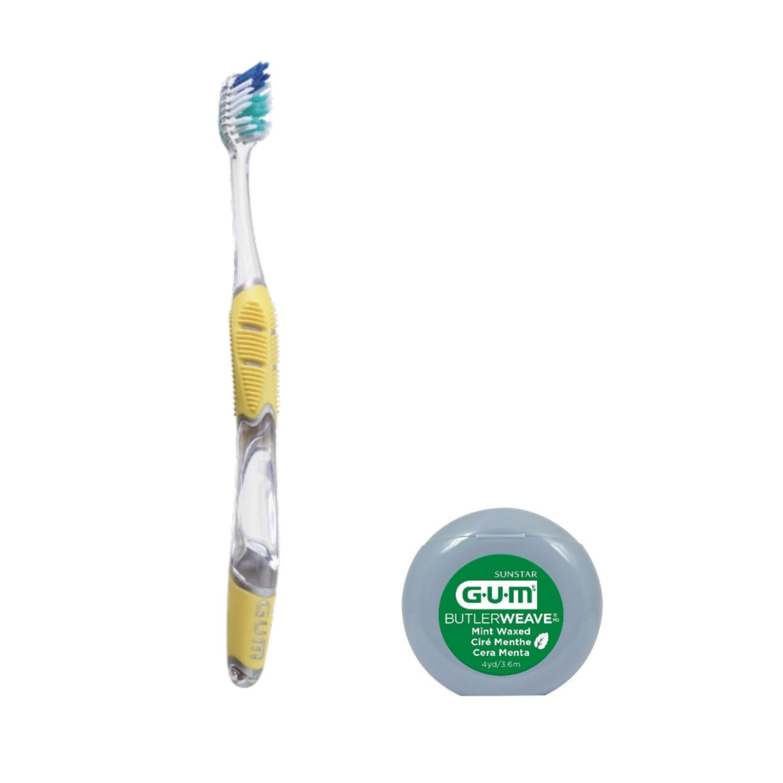 GUM Technique Complete Care Adult Patient Pack Bundle, Soft Compact Toothbrush with ButlerWeave Floss and Patient Bag, 144 Kits, KIT591P