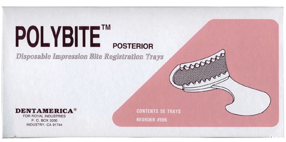 Polybite Tray Anterior, Disposable Bite Registration, 35/Box, 885