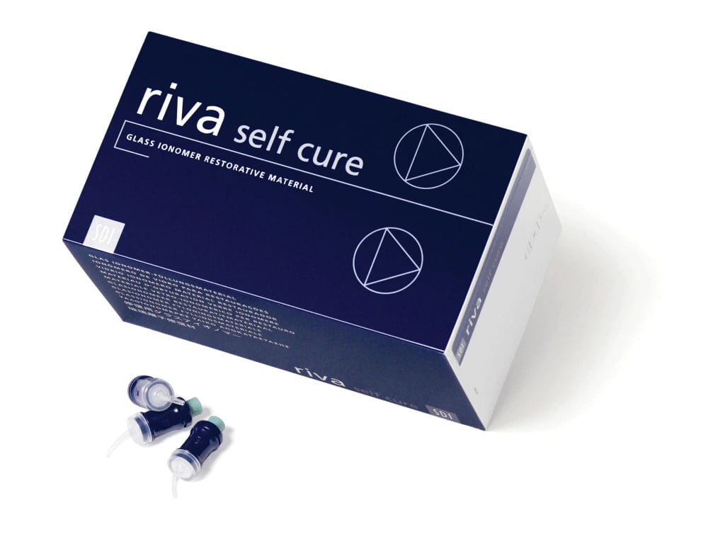 SDI Riva Self Cure Glass Ionomer Restorative Powder/Liquid Kit, Shade A2, Regular Set, 15g Powder + 6.9mL Liquid, 8610502