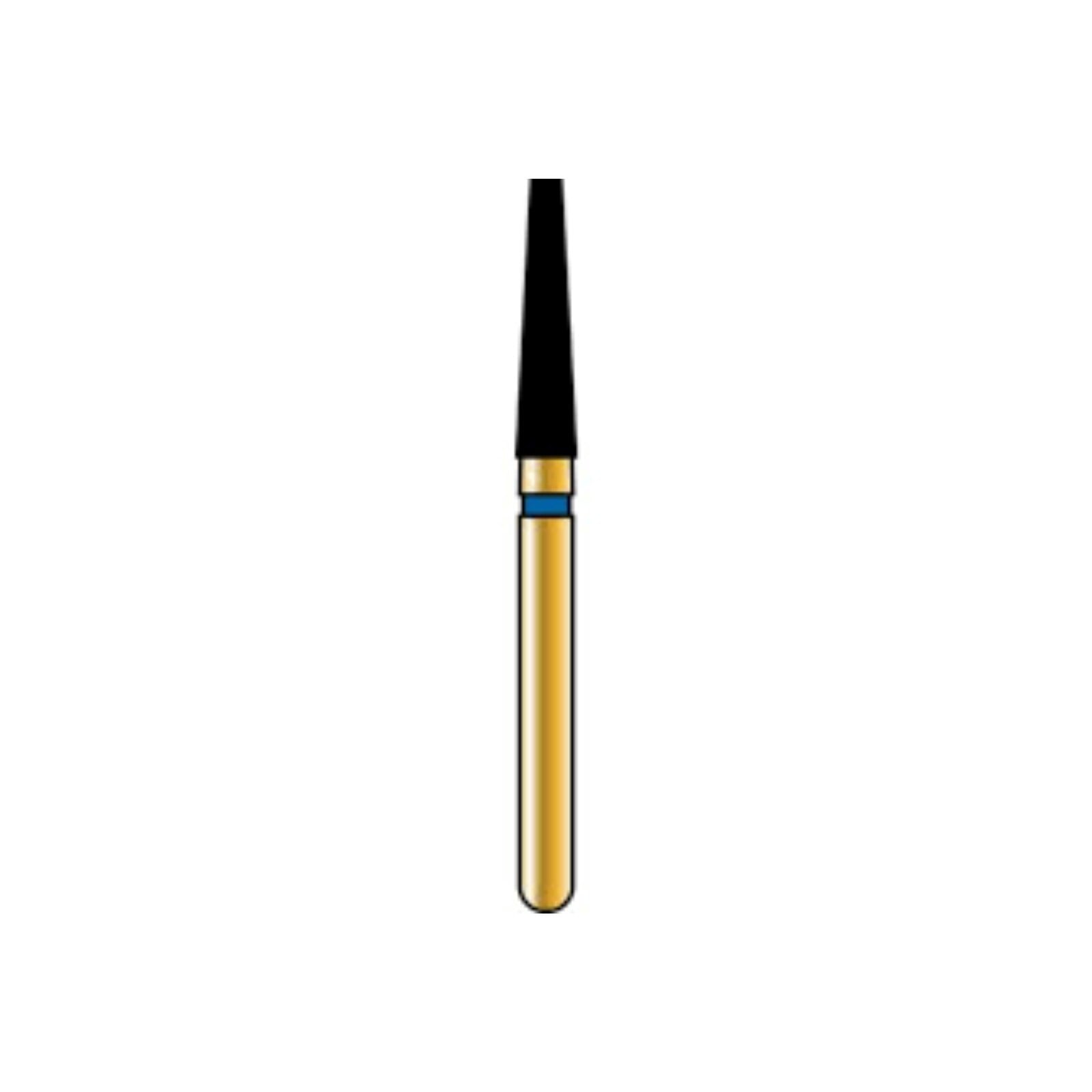 Alpen® Multi-Use Diamond Bur, FG #847 Flat End Taper, Coarse, Blue, 1.8mm Diameter, 8.0mm Length, 5/Pkg, 847-314-018-8.00-C