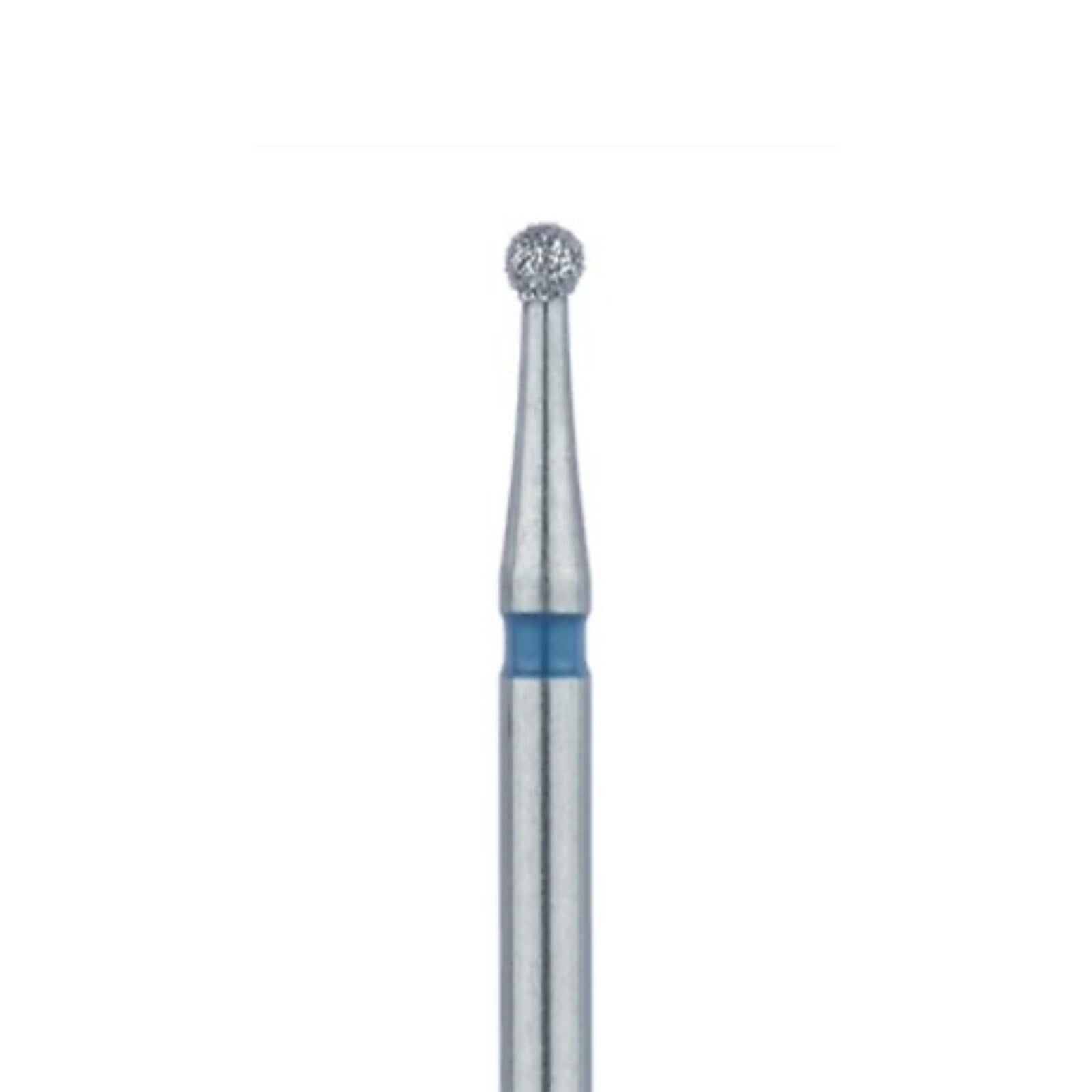 Meisinger 801L-014-FG Medium Diamond Bur, Long Round 1.4mm, Friction Grip, 5/Pk