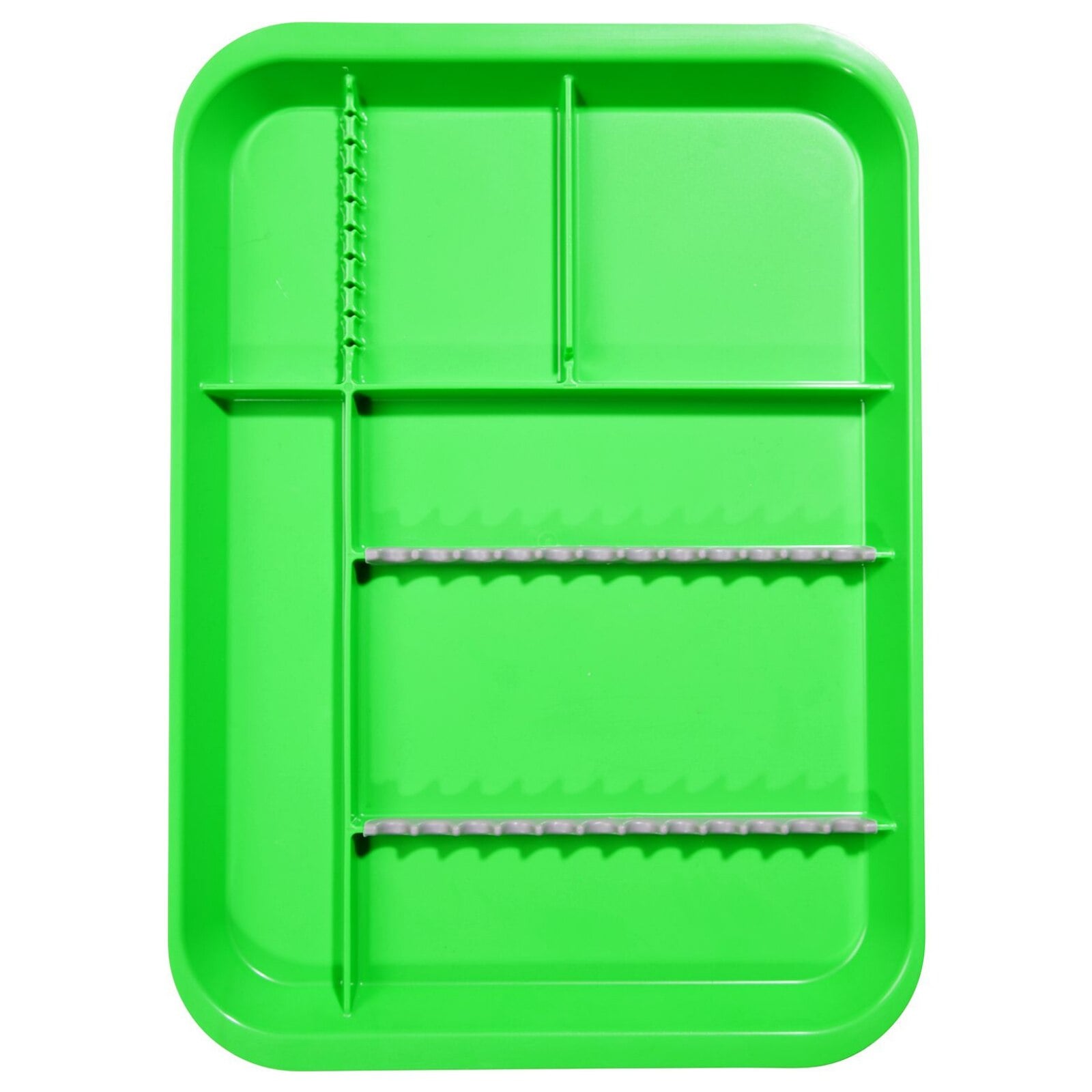 Zirc B-Lok Divided Set-Up Tray, Size B, Neon Green, 13-3/8" x 9-5/8" x 7/8", 20Z451-P