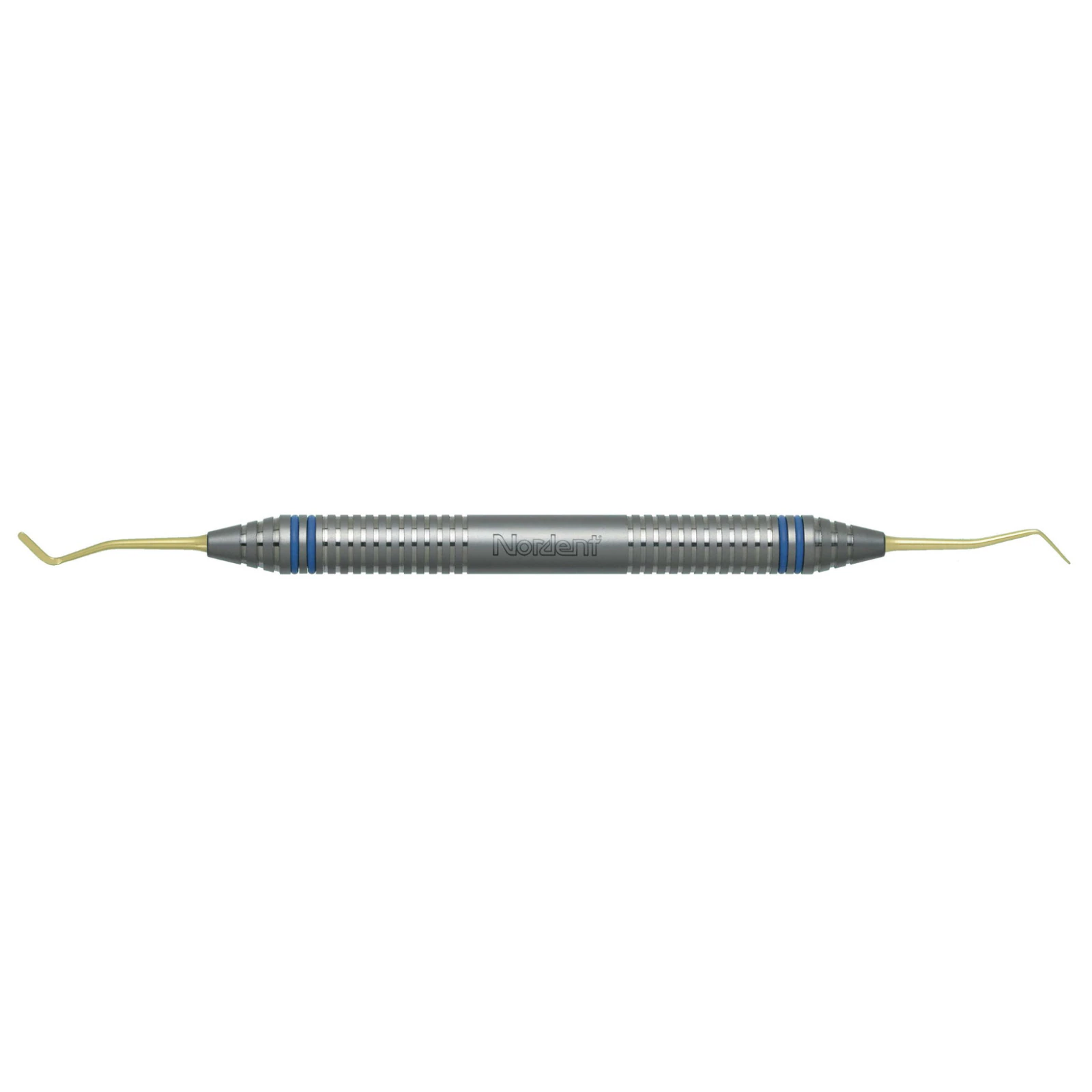 Nordent Composite Placement Instrument, #8A, Double Paddle, Titanium Nitride Coated, DuraLite® ColorRings™ Handle, Stainless Steel, Double End