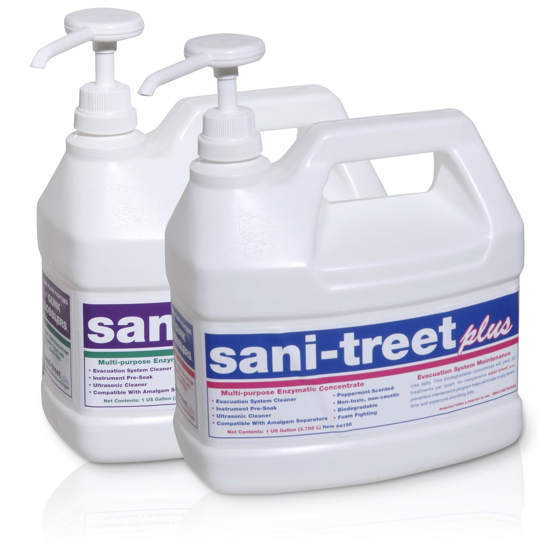 Sani-Treet Plus Multipurpose Enzyme Concentrate, Peppermint Scent, 1 Gallon Bottle, 4198