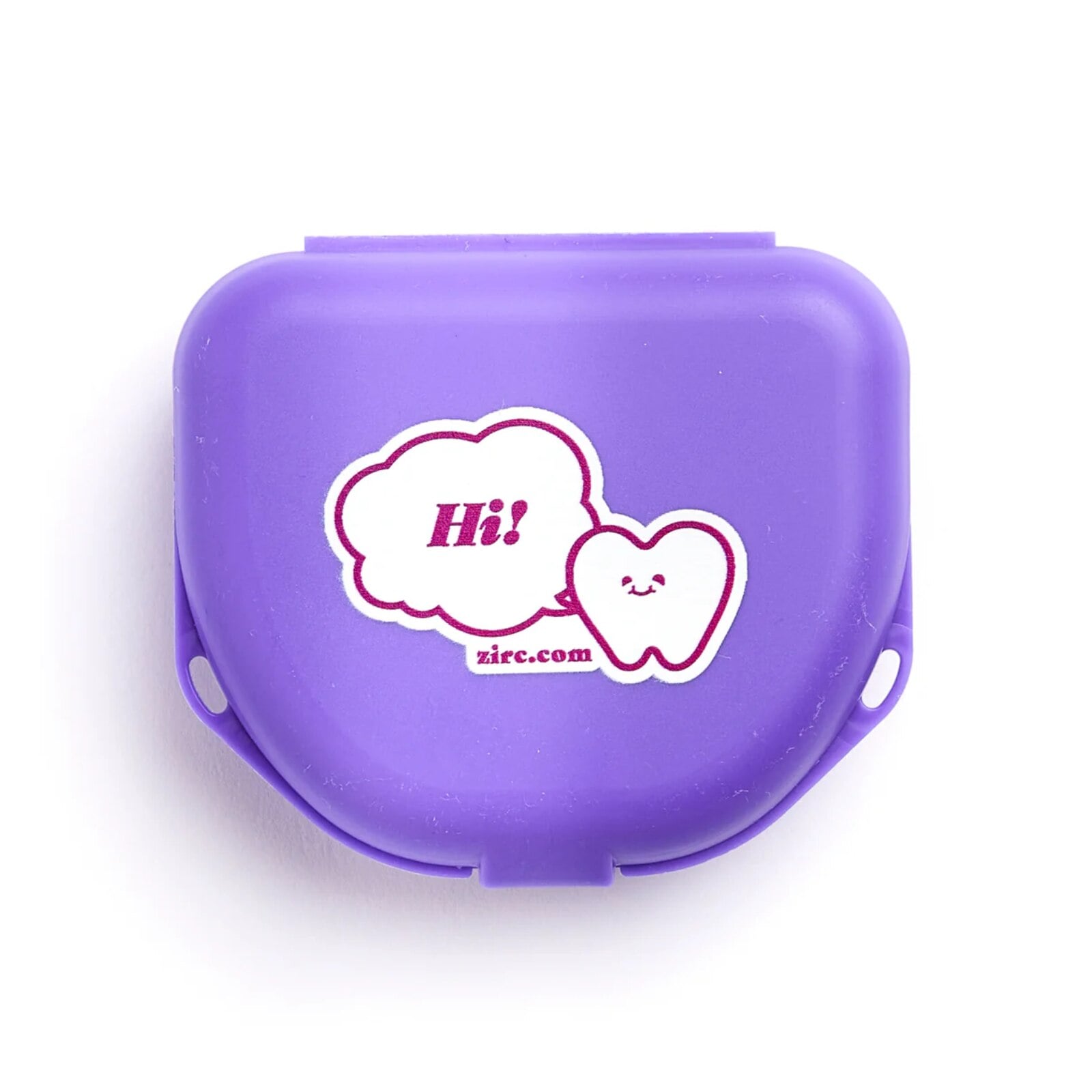 Zirc Imprinted Retainer Box, Neon Purple, 1" Deep, 144/Pack, 25V500R