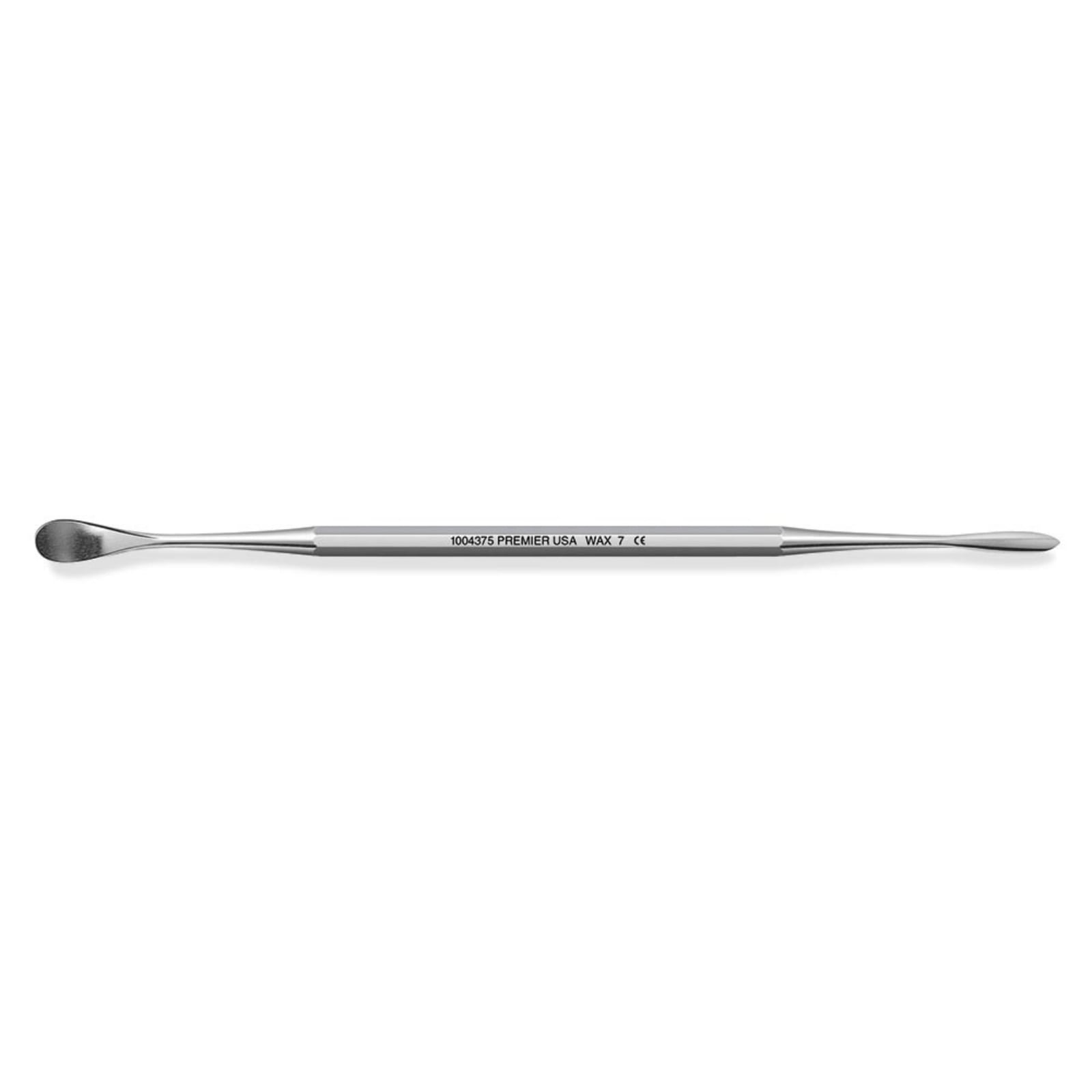 Premier Dental Products Wax Spatula #7, Double-End, Stainless Steel, Octagonal Handle, 1/Ea, 1004375