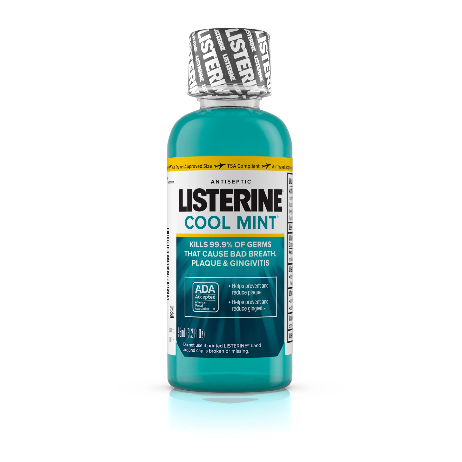 Listerine Cool Mint Antiseptic Mouthwash, 3.2 oz (95 ml), 24/Case, 42795
