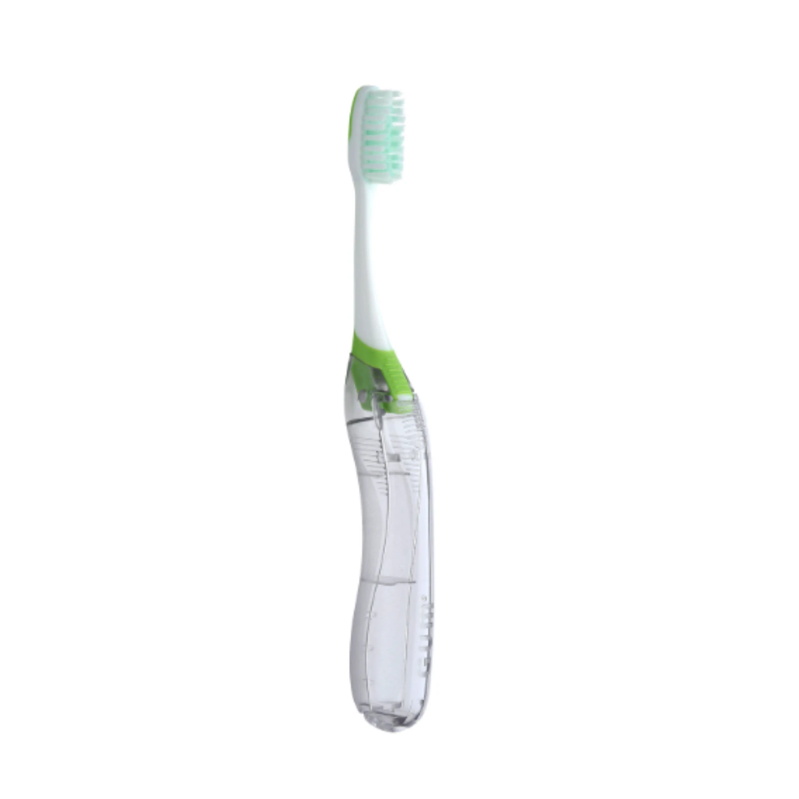 GUM Ortho Travel Toothbrush with Soft V-Trim Bristles, 4 Rows, 34 Tufts, Snap-Lock Cap, 12/Bx, 125P