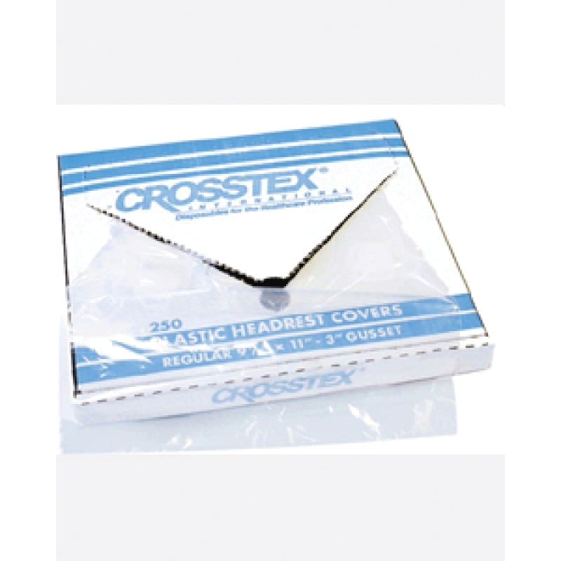 Crosstex Headrest Cover Plastic, 9.5" x 11", White, 250/Box, L0CPW