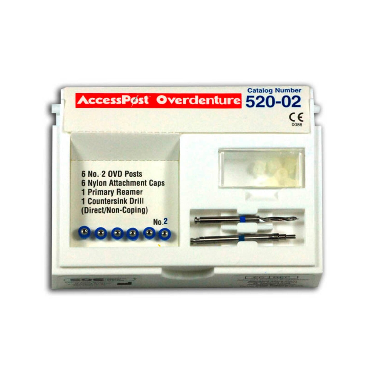 AccessPost Overdenture Stainless Steel Refills Size 2 Blue, 6/Kit, 01KTXKZGHS1MWGG7475GB6CM78