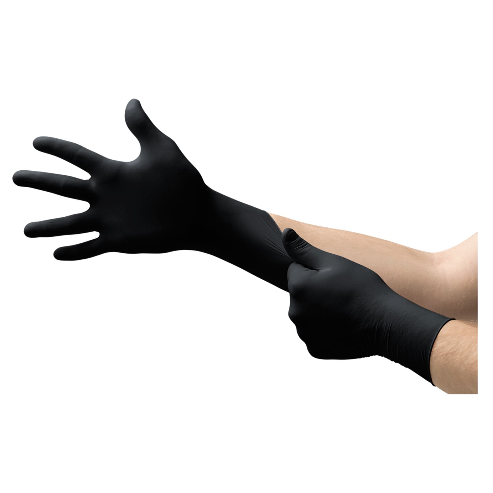 Black Dragon Powder-Free Latex Exam Gloves, Small, Black, 100/Box, BD-100L