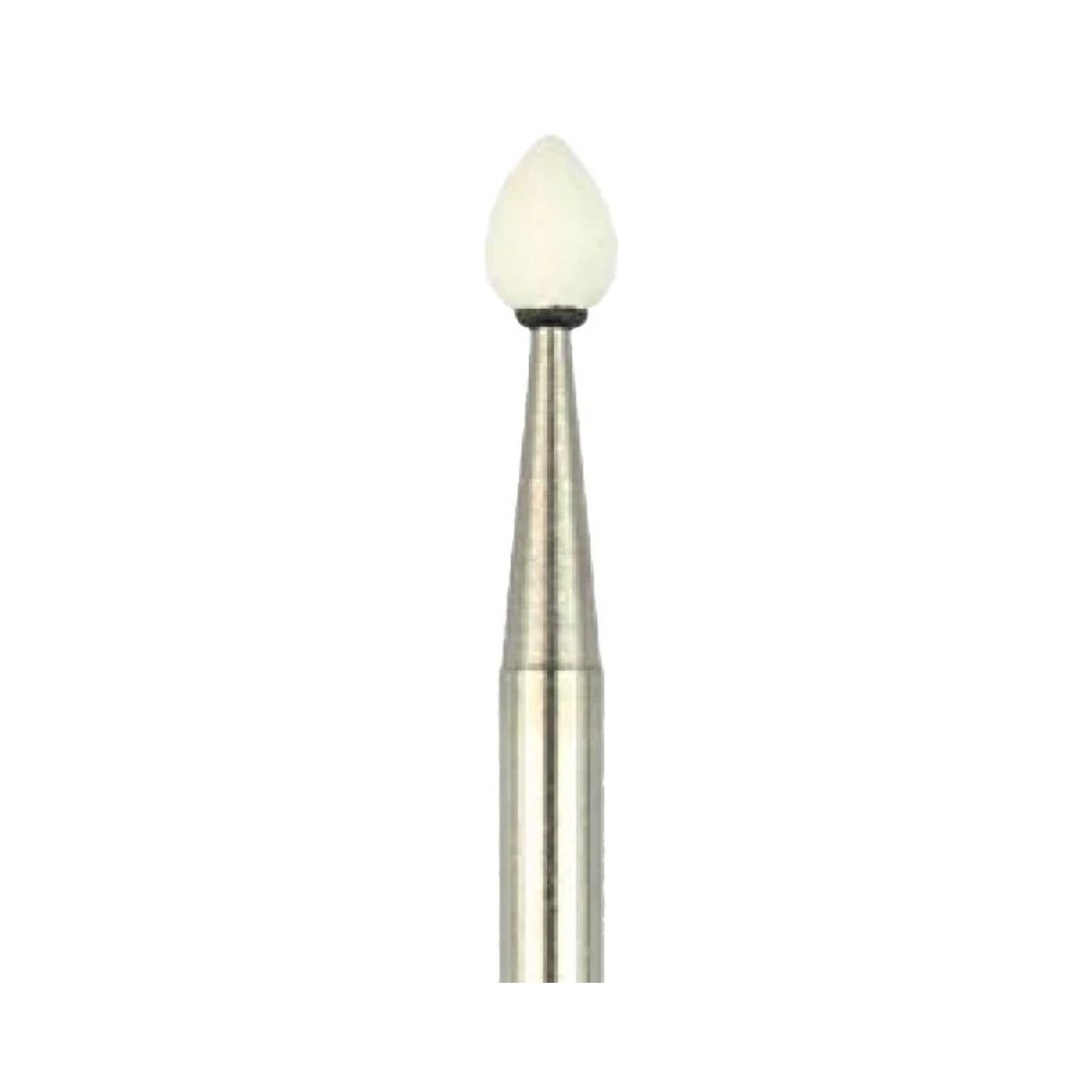 Shofu Dura-White Stones, CA (Contra Angle), Shape FL1, White Aluminum Oxide Finishing Stones, 12/Pk, 0222