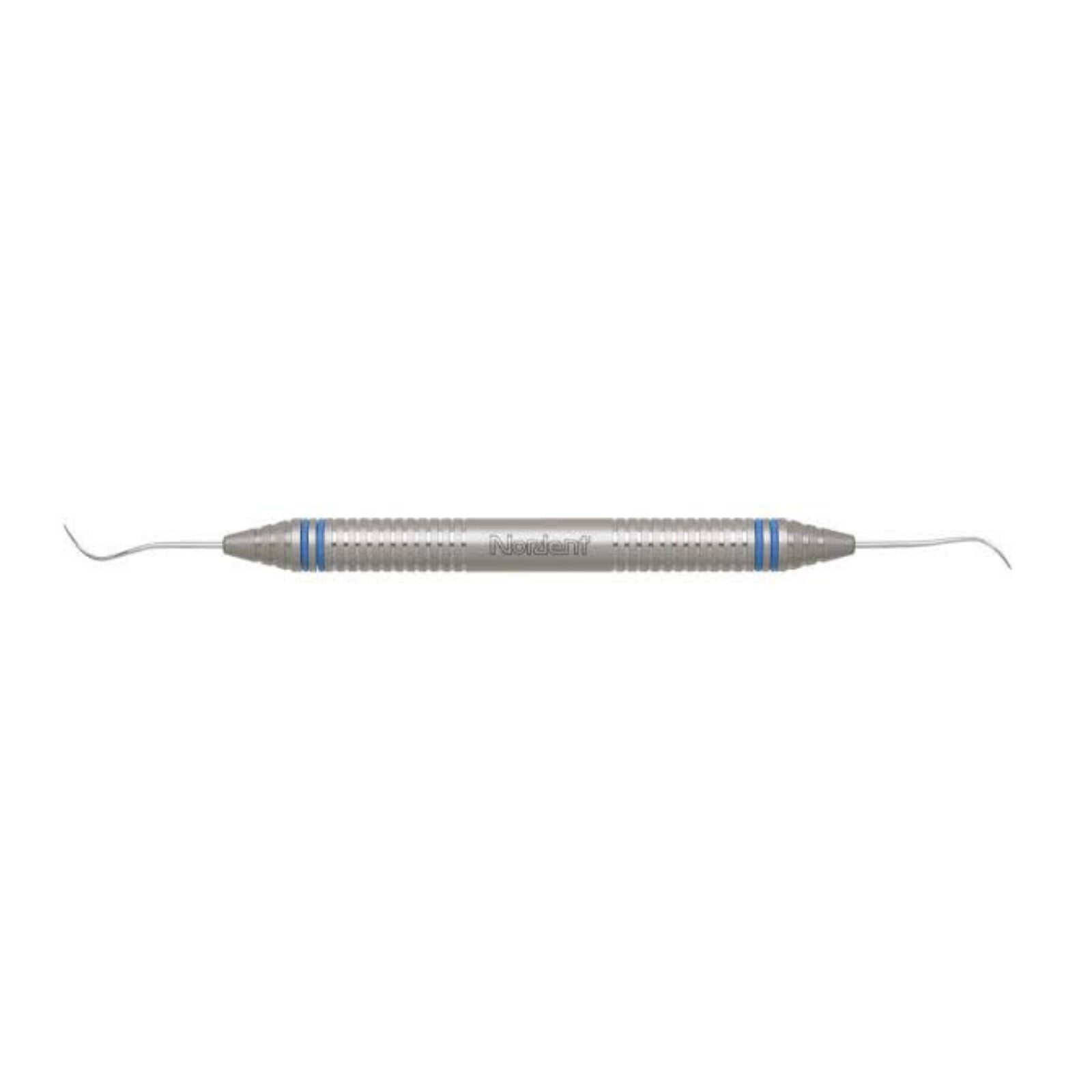 Nordent Cow Horn #3CH Double-Ended Explorer with DuraLite ColorRings Handle, Stainless Steel, Each