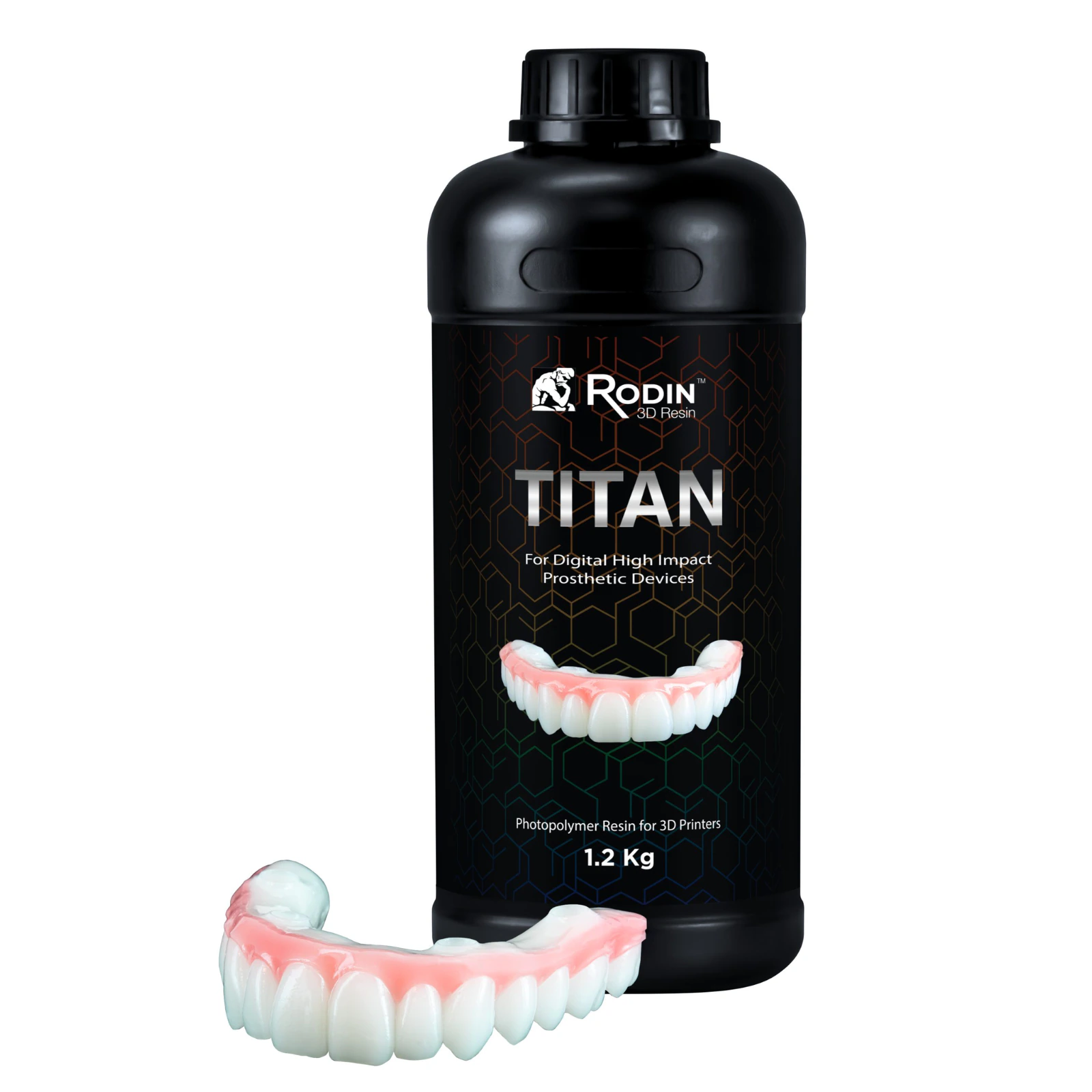 Rodin Titan Ceramic Nanohybrid 3D Resin, Shade 0M1, 1.2 kg Bottle, 24003