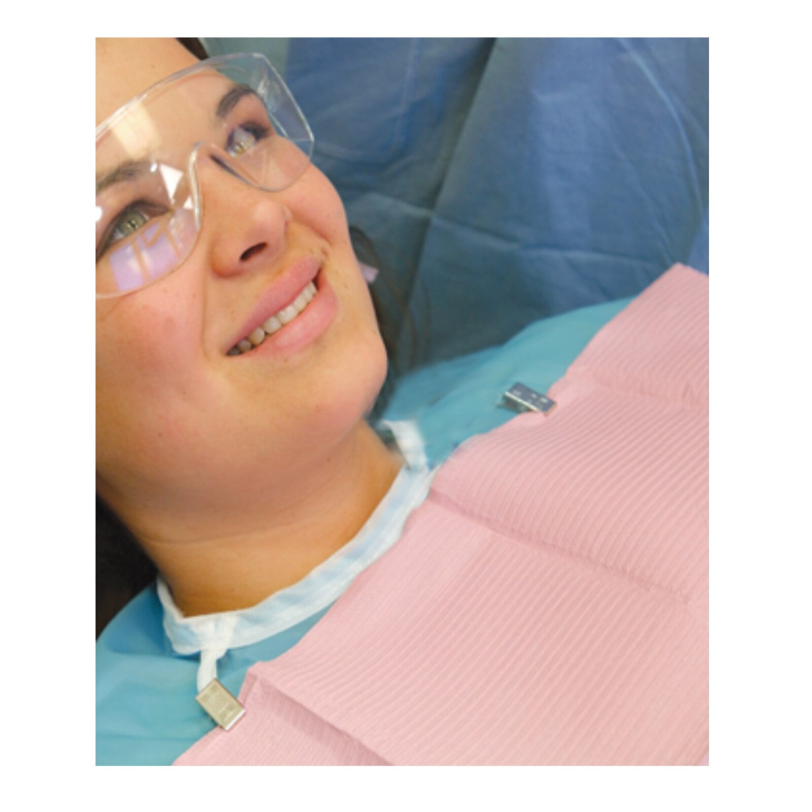 Crosstex Waist-Length Nylon Patient Barrier Apron, Blue, 27" x 30", NN3BL