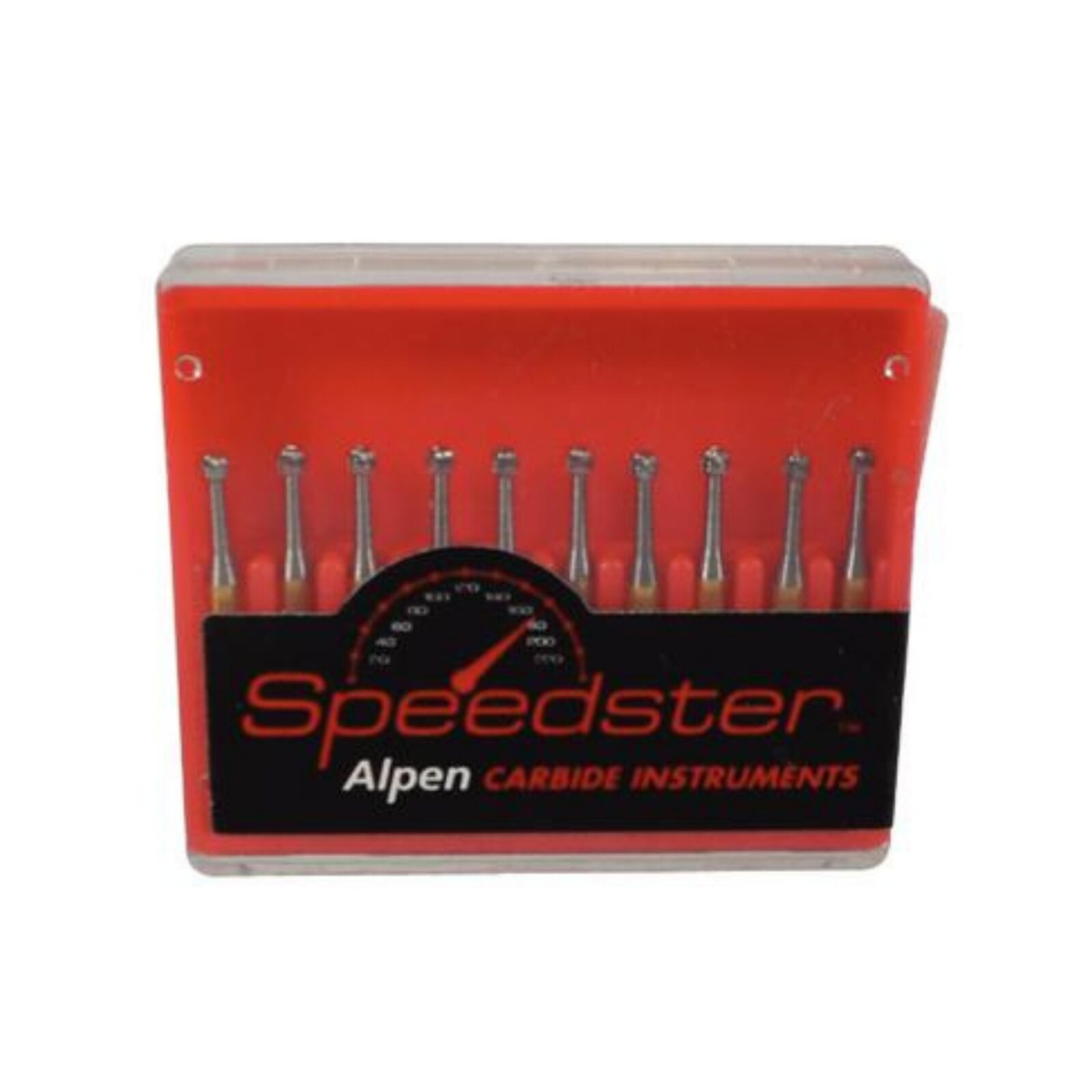 Alpen Speedster Carbide Bur #1557G FGSS, Round End Cross Cut Fissure, Short Shank, 1.0 mm, 10/Pk