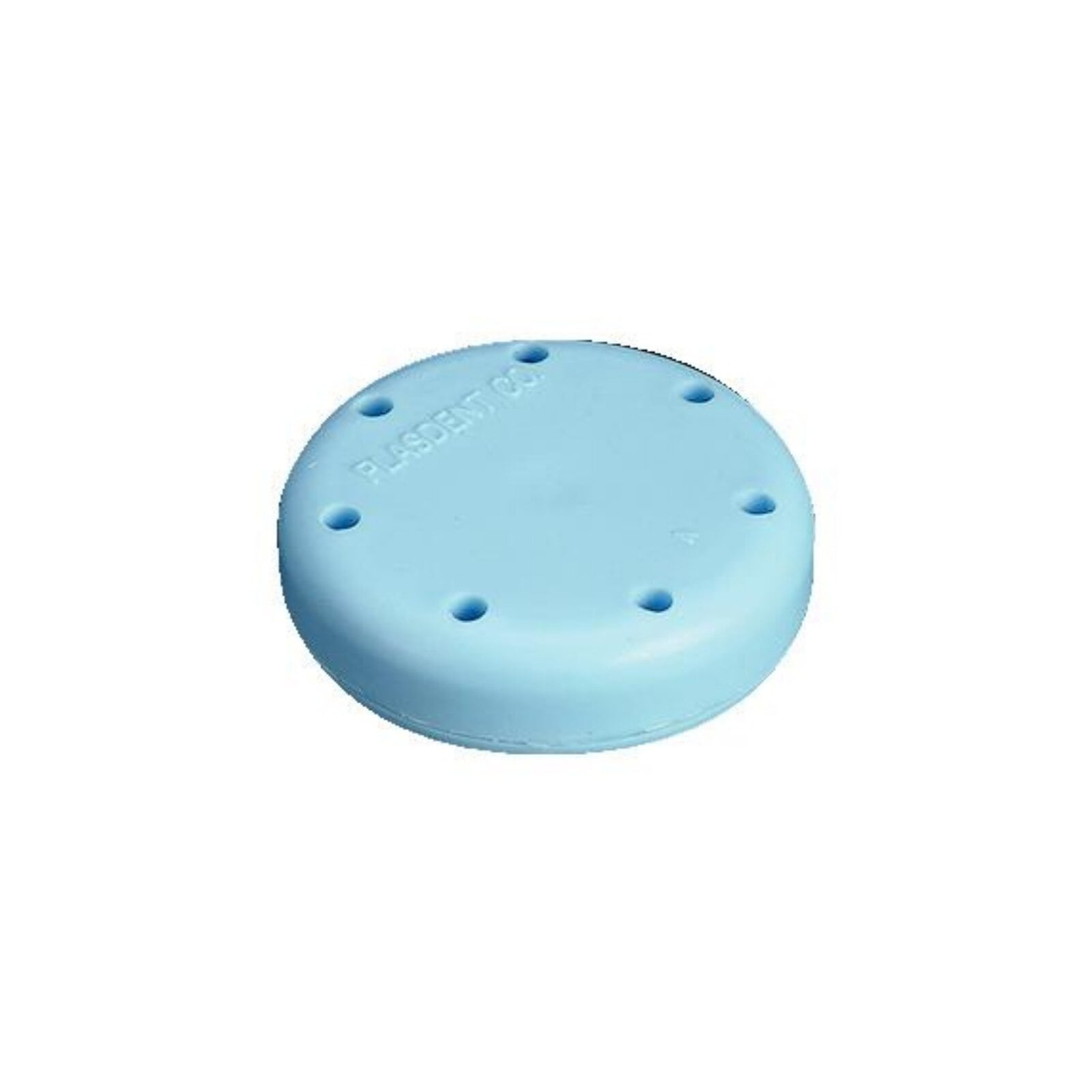 Plasdent Magnetic Bur Block, 7-Hole Small Round, Blue, 1 5/8" Diameter, 400BS-2
