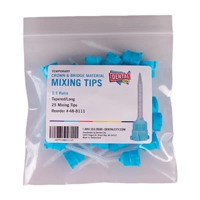 Dental City Mixing Tips HP Blue 1:1 Long with Taper End, 25/pkg, VP-8111