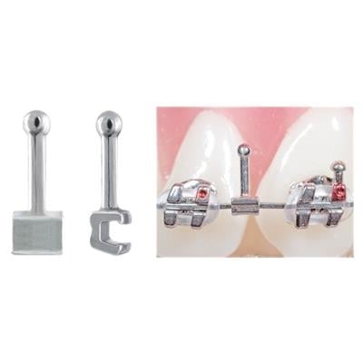 Ortho Crimpable Ball Hooks, Short Bi-Directional, 20/Pack, 20102