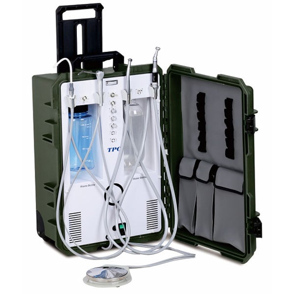 TPC Portable Dental System, 4 Hole Instrument Tubing, 110V, 3-Way Syringe, PC-2630