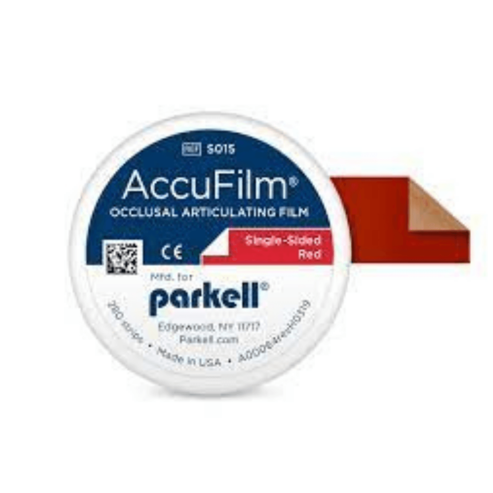 Parkell AccuFilm I Single-Sided Red Articulating Film, 21 Microns, Pre-Cut Strips, 3-1/2" x 7/8", 280/Box, S015