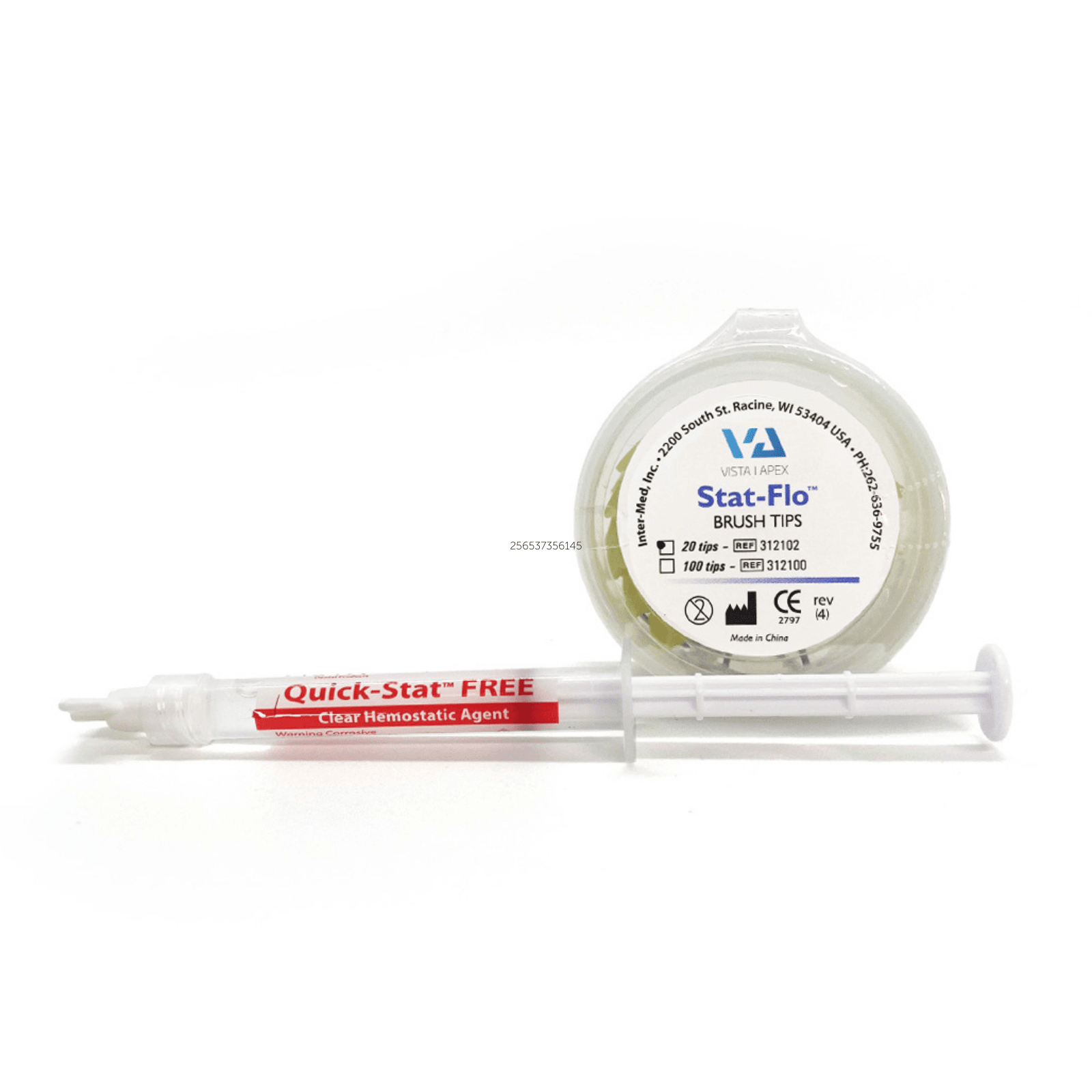 Quick-Stat FREE Clear Hemostatic Gel, 25% Aluminum Chloride, 1.2 mL Syringe, 4/Pack with Stat-Flo Tips, 504600