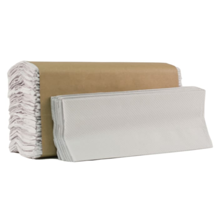 House Brand C-Fold Paper Towels, 12 Packs of 200 Towels (2400 Total)