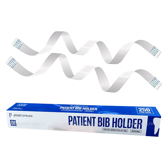 House Brand Disposable Self-Adhesive Patient Bib Holders, 250/Box