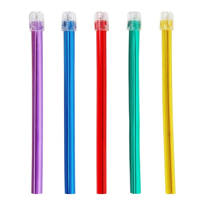 Plasdent Tropical Saliva Ejectors, Assorted Colors, Flexible Disposable, 100/Box