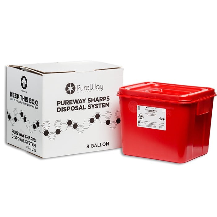 PureWay Sharps Collection Systems - 18 Gallon Mail Back System, 40018
