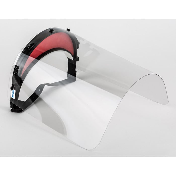 SS White Face Shield Replacement Shield, Standard, 317mm Width, Clear, 10/Box