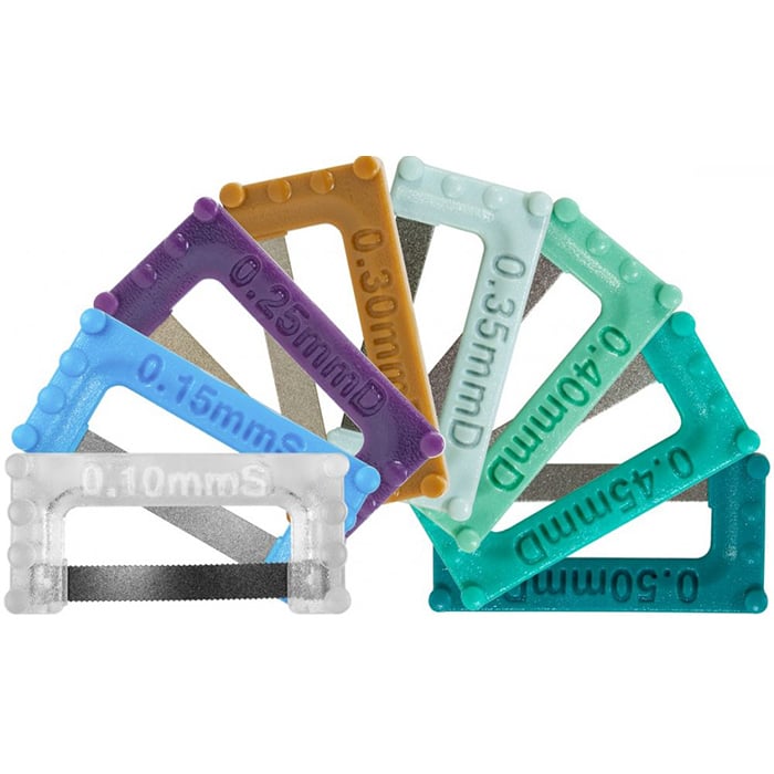 ContactEZ IPR Plus Strips - Clear Opener (S) Medium-Fine Serrated (0.10mm) - 32-Pack