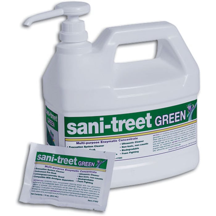 Sani-Treet Green Unit Dose Evacuation System Cleaner, 50 Treatments per Box
