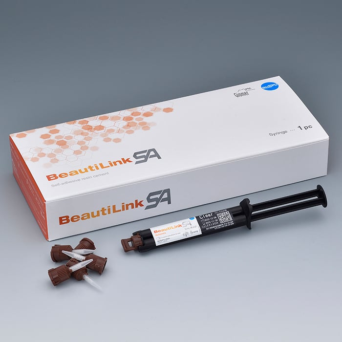 Shofu BeautiLink SA Self-Adhesive Resin Cement, Single-Pack, Opaque, Automix Syringe