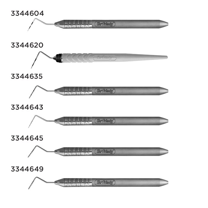 Hu-Friedy Qulix Color-Coded Probe CP-12, Single-End, 3-6-9-12 Markings, #6 Satin Steel Handle, PCP126