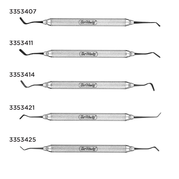 Hu-Friedy Composite Instrument, #3 Goldstein Flexi-Thin, XTS Smooth Satin Steel Handle, Double-End, TNCIGFT3