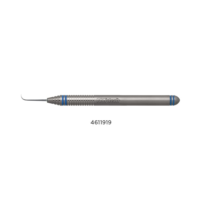 Nordent Classic Single-Ended Anterior Sickle Scaler, Ivory #CI1, DuraLite Round Handle, 440A Stainless Steel