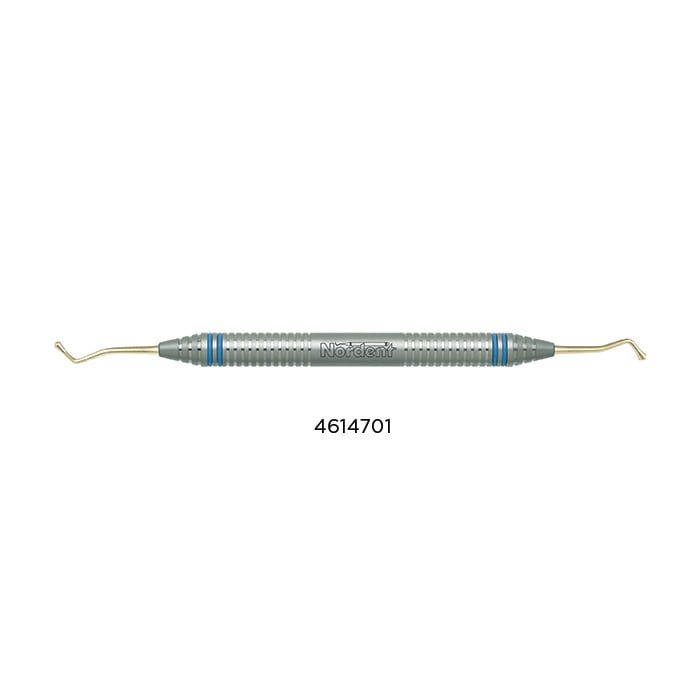 Nordent Titanium-Nitride Composite Placement Instrument, Double Paddle #40, Medium Round Handle, RPFI40T