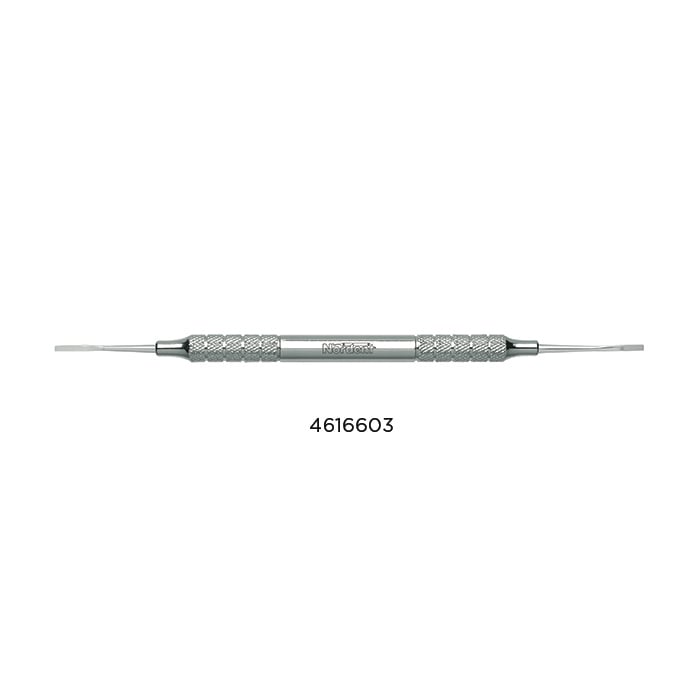 Nordent Wedelstadt Chisel, Double-Ended, #1-2 (20-15-3), DuraLite Round Handle, Stainless Steel, Each
