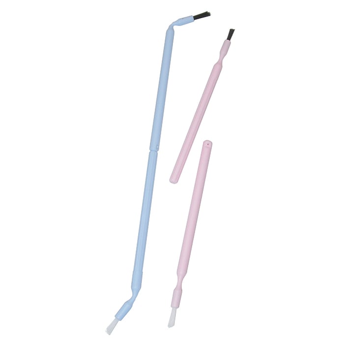 Benda Twin Applicator Brushes, Regular, Double-Ended, 200/Box, Blue