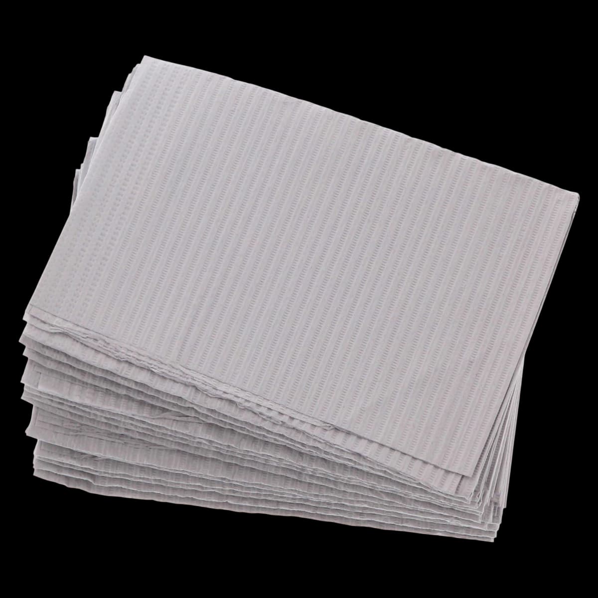 Crosstex PolyBack Patient Towels, 3-Ply Tissue/1-Ply Poly, 13" x 19", Silver Gray, 500/Case, WPXSI - PolyBack Patient Towels - Image 1