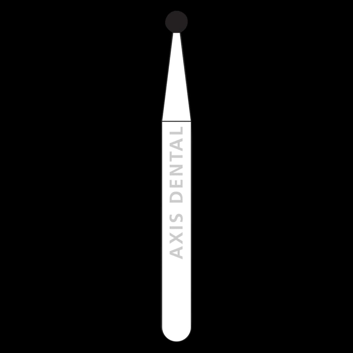 NTI HP Diamond Bur, Round, Medium Grit, #801-012 (1.2 mm), Gray, M801-012HP - NTI® HP Diamonds - Medium - #801-012 (1.2) - Image 1