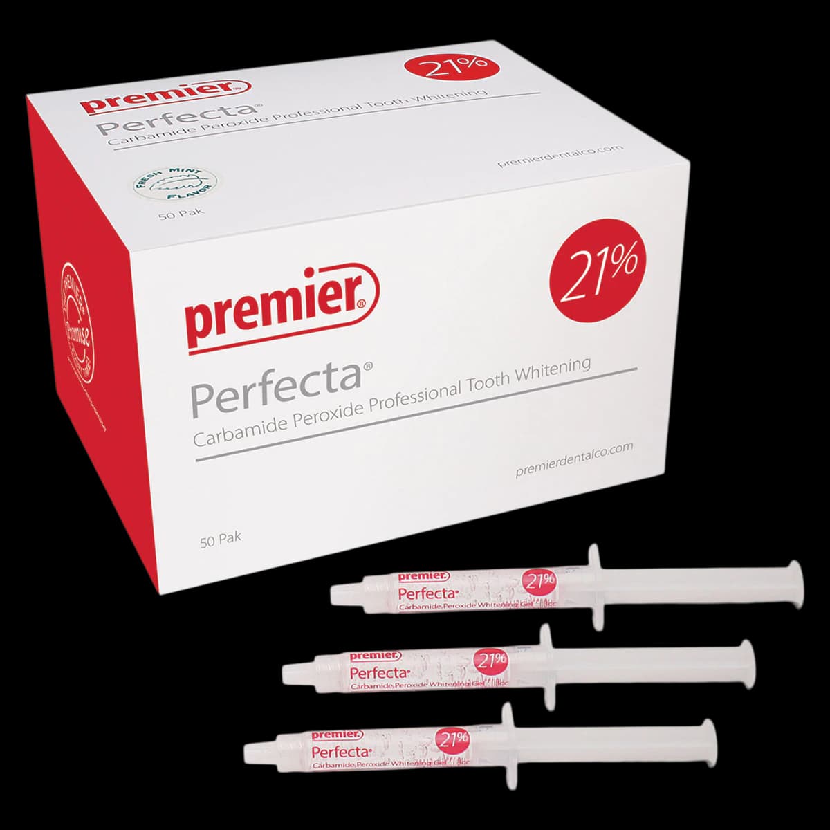 Perfecta 16% Carbamide Peroxide Take-Home Whitening Gel Syringe Kit, Unflavored, 50 x 3cc Syringes, #4004160 - Perfecta® - 16% Bulk Pak - Unflavored - Image 1