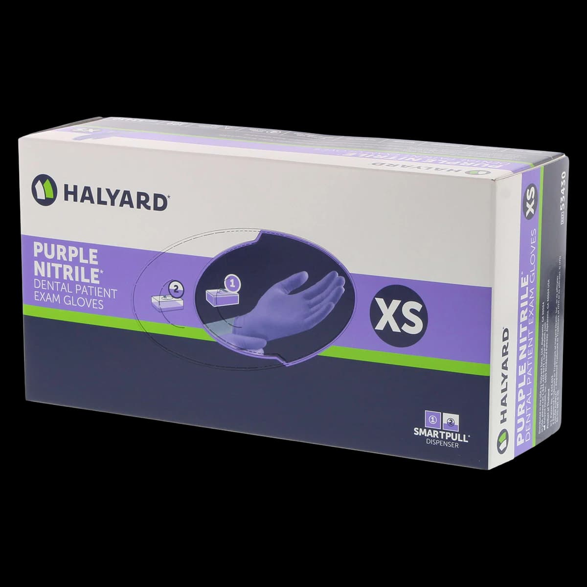 HALYARD PURPLE NITRILE* Dental Exam Gloves, X-Small, Purple, Powder-Free, Latex-Free, 100/Box, 53430 - PURPLE NITRILE* Exam Gloves XS Purple Box of 100 - Image 1