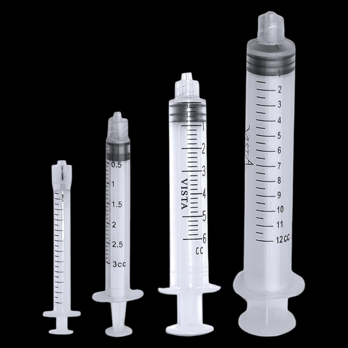 Vista Apex Luer Lock Syringes, 12cc, Disposable, Non-Sterile, 100/Box, #316012 - Luer Lock Syringes 12cc 100/Pk - Image 1