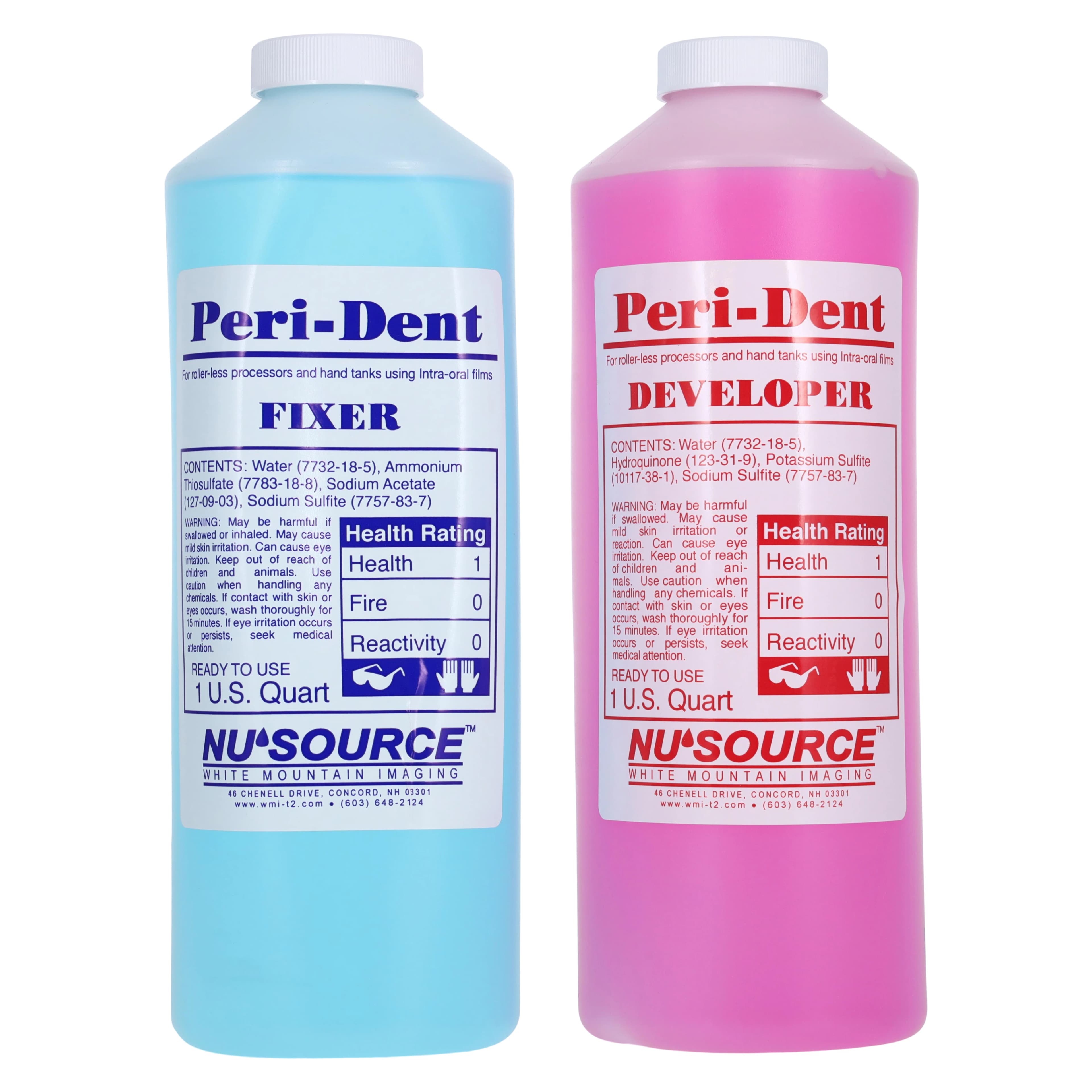 Peri-Dent® Developer & Fixer, Ready-To-Use, 1 Quart Bottles, 6/Case (3 Developer + 3 Fixer), 401 - Peri-Dent® Developer & Fixer, 3 Quarts Each - Peri-Dent® Developer & Fixer, 3 Quarts Each - Image 1
