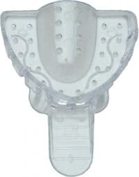 Vista Apex Clear Plastic Impression Tray, #3 Medium Upper, Perforated, 12/Bag, 310003 - Clear, #3, Medium Upper, 12/Bag, 310003 - Image 1