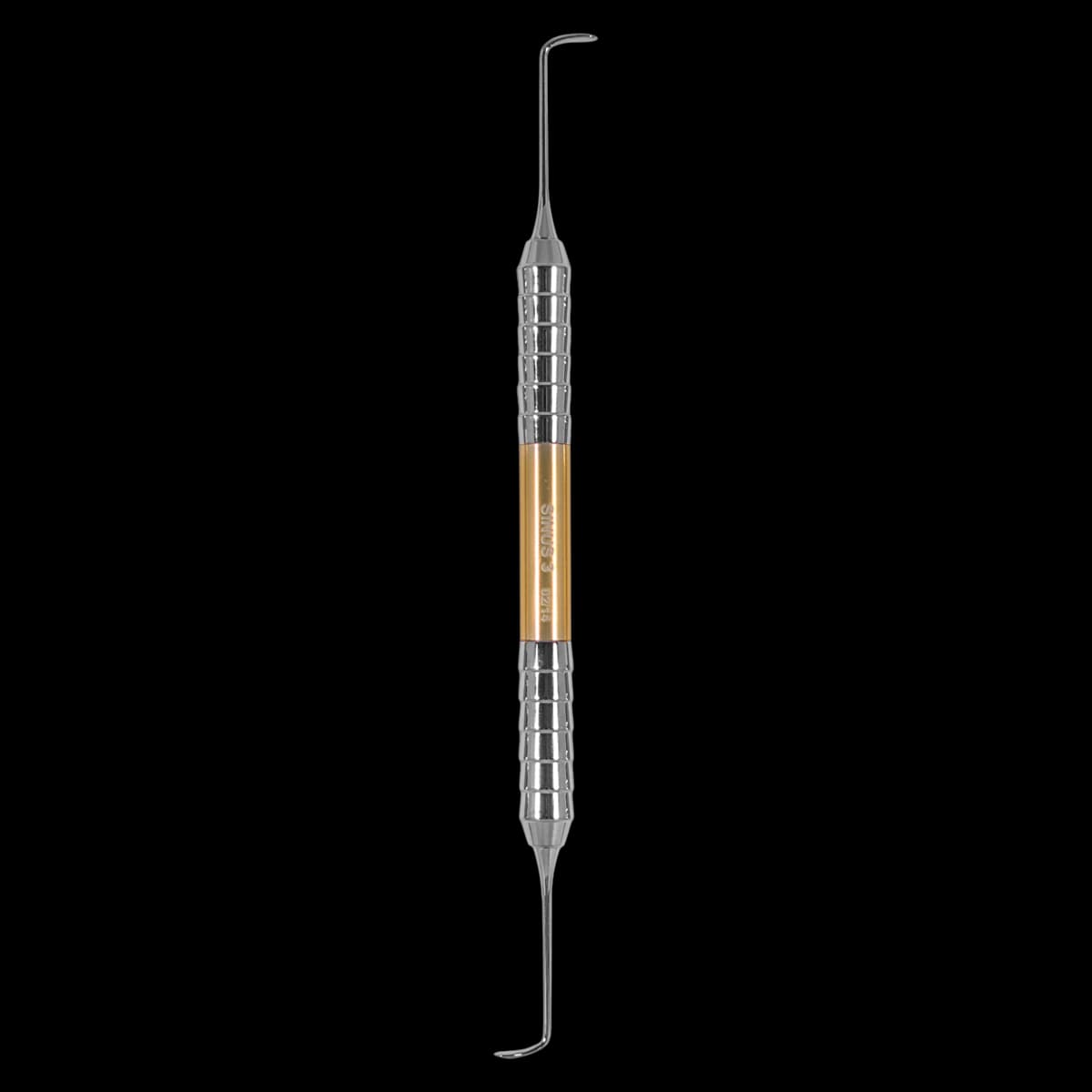 A. Titan Sinus 3 Sinus Lift Instrument, 90/90 Degree Smooth Tip, Anodized Yellow, 440A Stainless Steel, Each - Sinus 3 Sinus Lift Instrument - Image 1